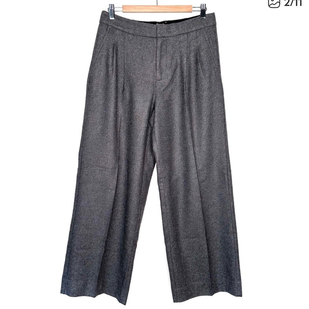 NWOT Madewell The Harlow Low-Slung Wool Wide-Leg Pant Mid Gray Melange Size 6 - Picture 6 of 13